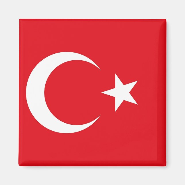 Magnet mit Flagge der Türkei (Vorne)