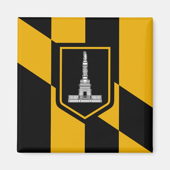 Magnet mit Flagge des Baltimore, Maryland, USA (Vorne)