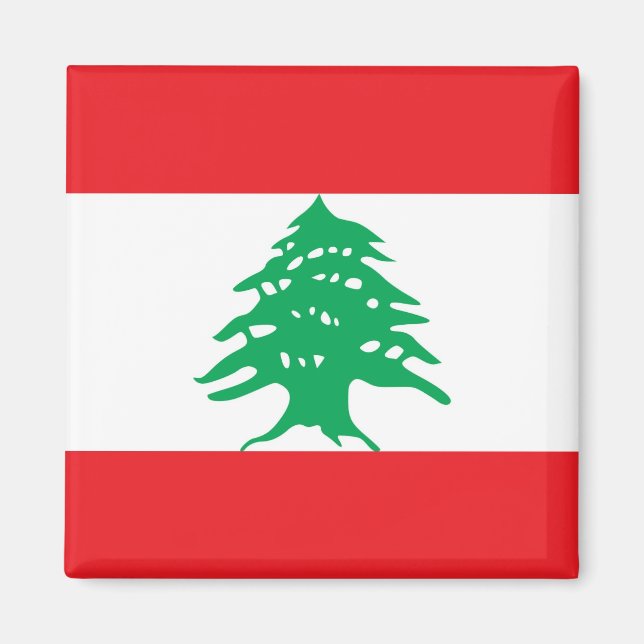 Magnet mit Flagge des Libanon (Vorne)