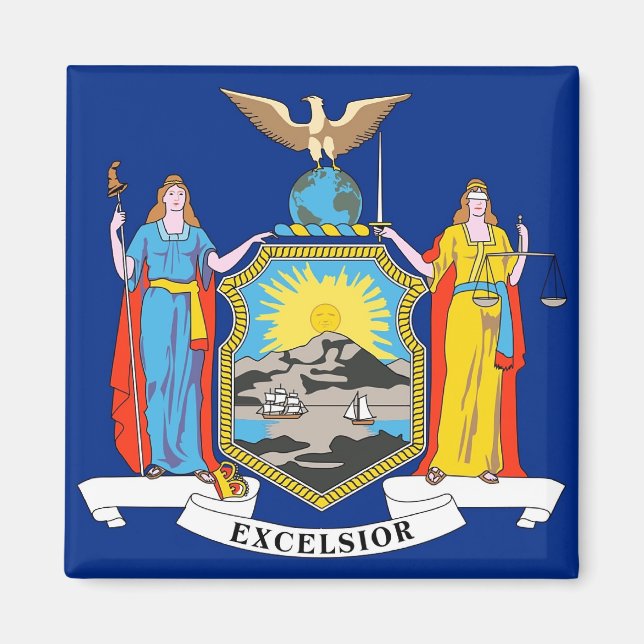 Magnet mit Flagge des New Yorker Staat - USA (Vorne)