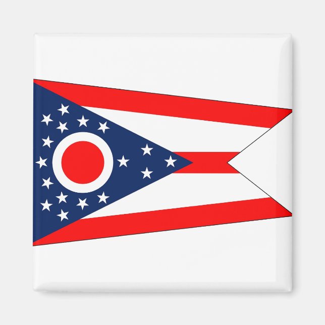 Magnet mit Flagge des Ohio-Staat - USA (Vorne)