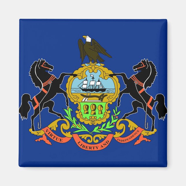 Magnet mit Flagge des Pennsylvania-Staat - USA (Vorne)