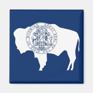 Magnet mit Flagge des Wyoming-Staat - USA
