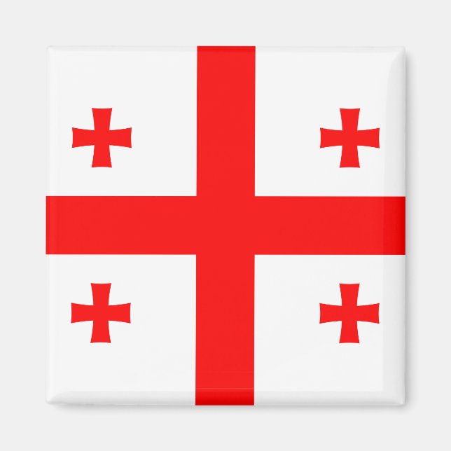 Magnet mit Flagge Georgiens (Vorne)