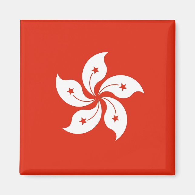 Magnet mit Flagge Hongkongs, China (Vorne)