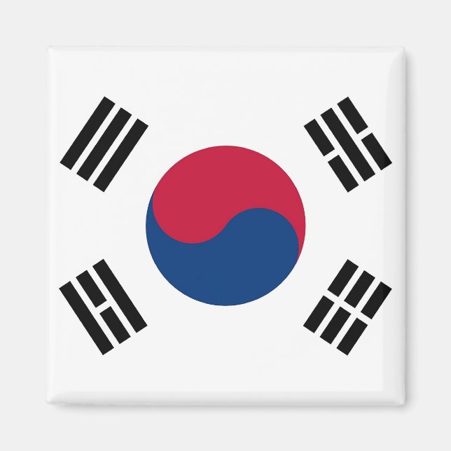 Magnet mit Flagge Südkoreas (Vorne)
