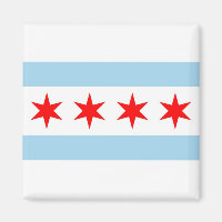 Magnet mit Flagge von Chicago, Illinois Staat - US