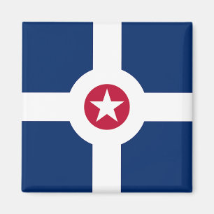 Magnet mit Flagge von Indianapolis City, USA