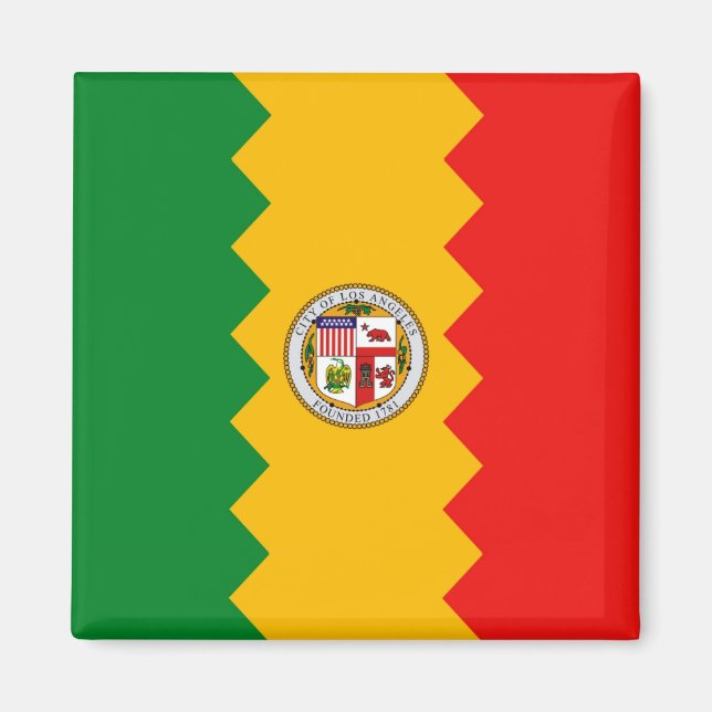 Magnet mit Flagge von Los Angeles, Kalifornien (Vorne)
