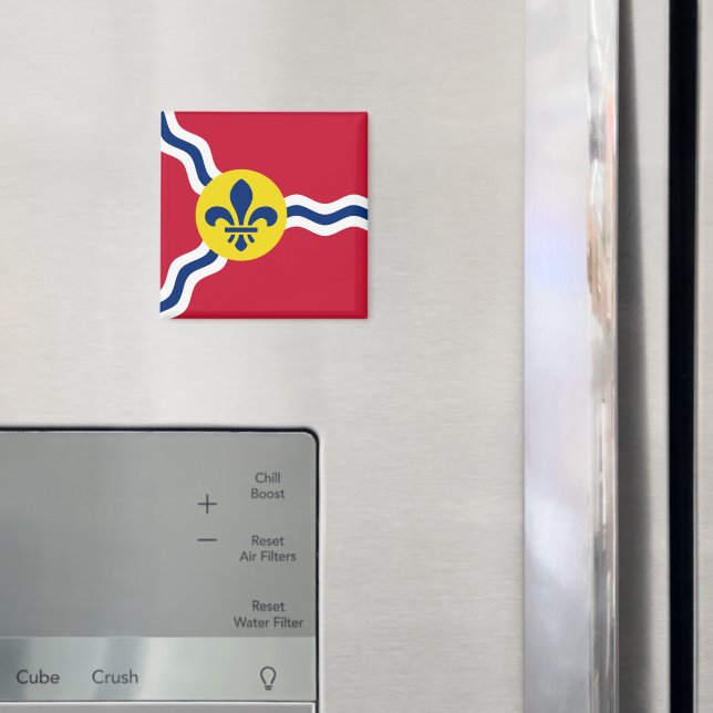 Magnet mit Flagge von St. Louis, Missouri (In Situ (Kühlschrank))