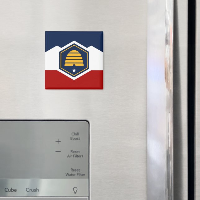 Magnet mit Flagge von Utah, USA (In Situ (Kühlschrank))