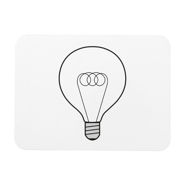 Magnet mit Glühbirne (Horizontal)