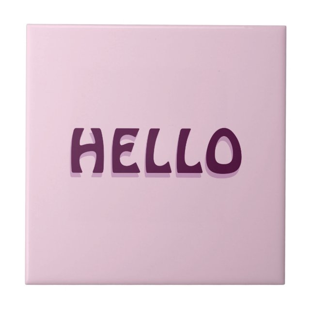 MAGNET MIT HALLO FLIESE (Vorderseite)