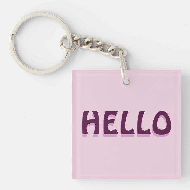 MAGNET MIT HALLO SCHLÜSSELANHÄNGER (Vorderseite)