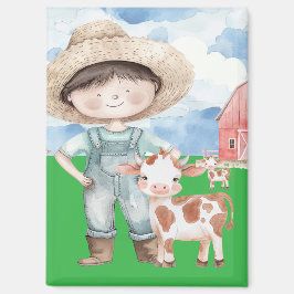 Magnet mit Junge und Kalb