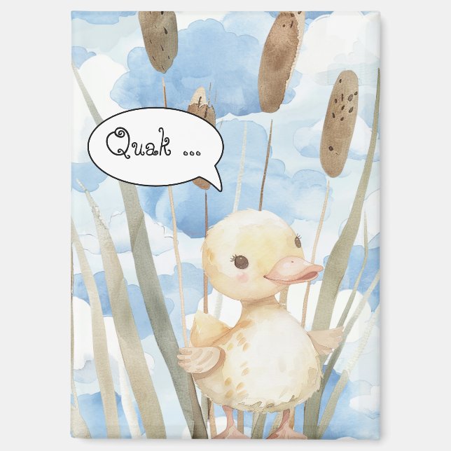 Magnet mit kleine Ente im Schilf 2 (Vorderseite)