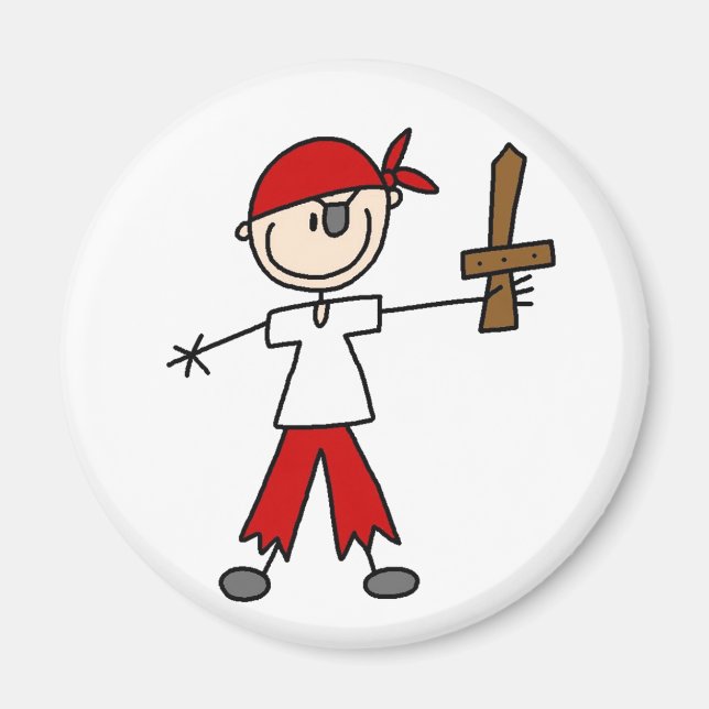 Magnet mit Pirat und Schwert (Vorne)
