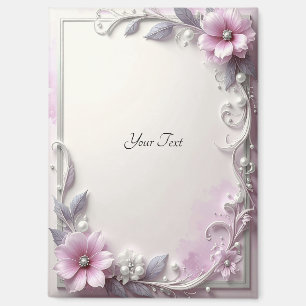 Magnet mit rosa Blumenrahmen