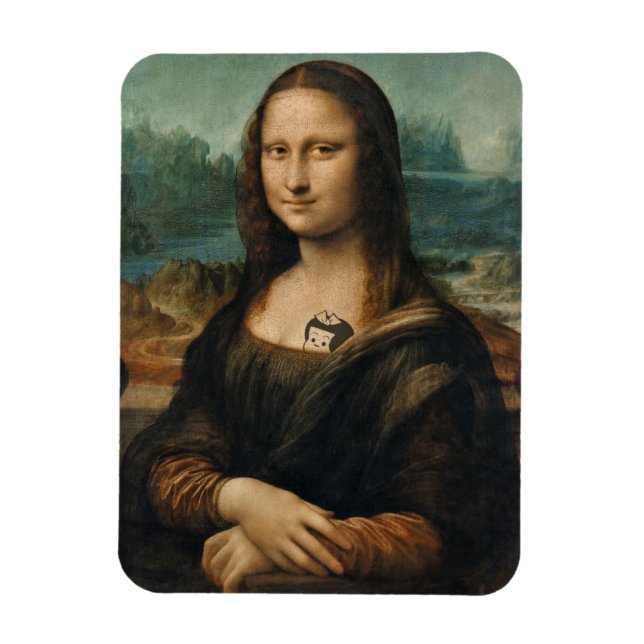 Magnet "Mona Lisa" de style vintage (Vertical)