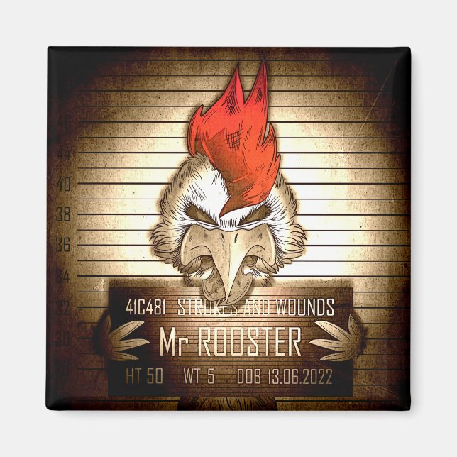 Magnet Mr Rooster Vintage (Vorne)