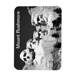 Magnet Mt Rushmore in BW