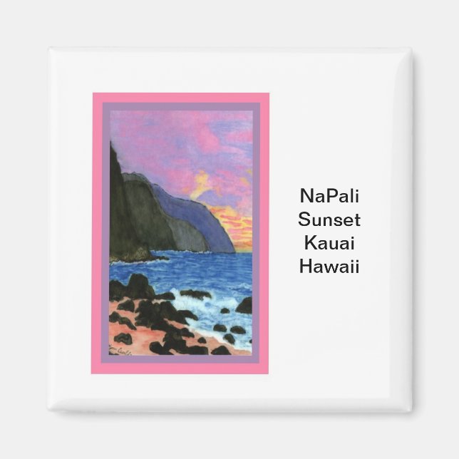 Magnet-NaPali Sunset, Kauai, Hawaii Magnet (Vorne)