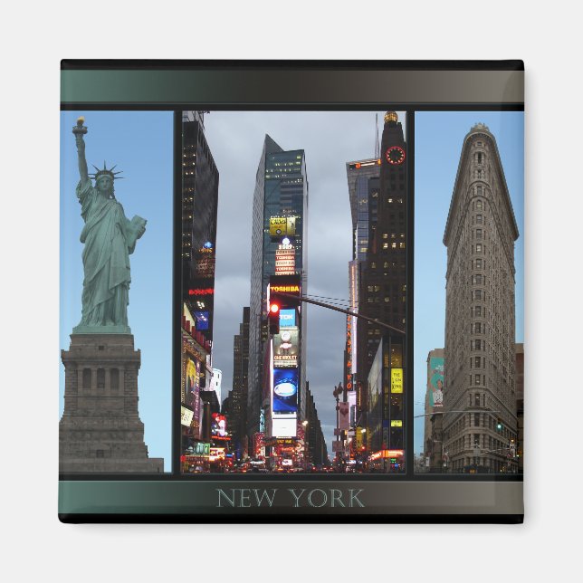 Magnet New York Frigo Magnet NY Souvenir Magnet (Devant)