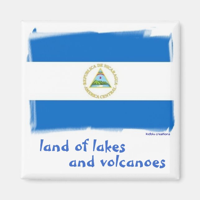 Magnet - Nicaraguanische Flagge (Vorne)