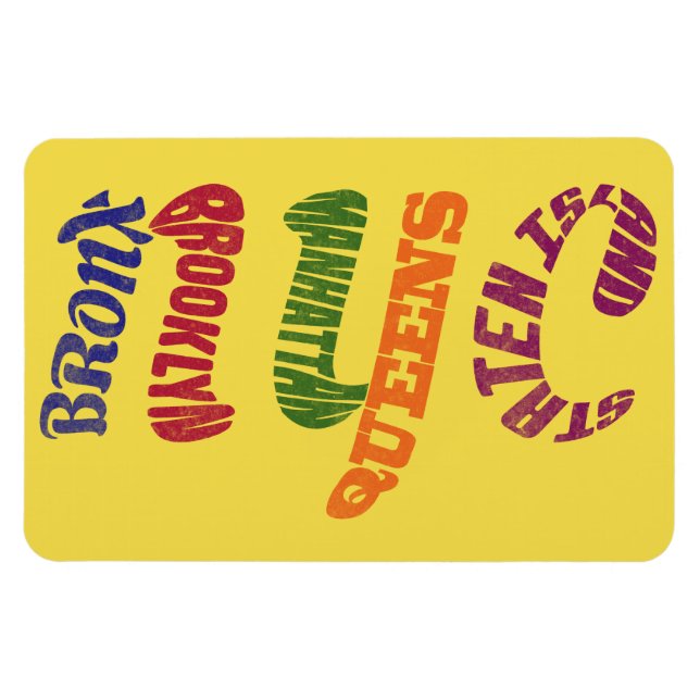 Magnet NYC typographique New York (Horizontal)