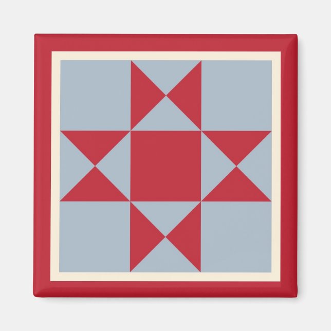 Magnet - Ohio Star Quilt Square (Vorne)