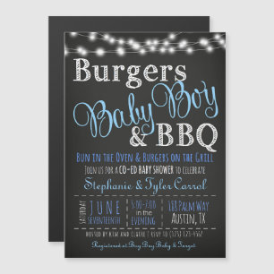 MAGNET Paare Coed Burger Baby Boy GRILLEN Einladun