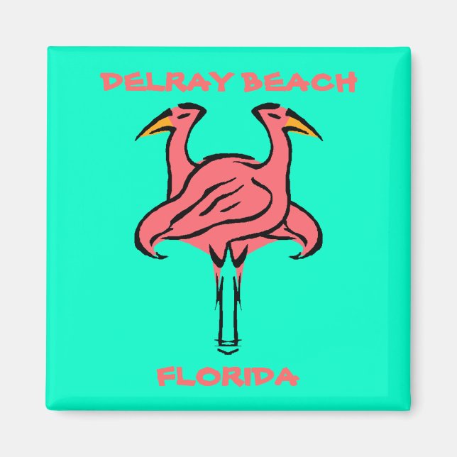 MAGNET - PAIR OF FLAMINGOS ~ EINFACH ZU KUNDEN! (Vorne)
