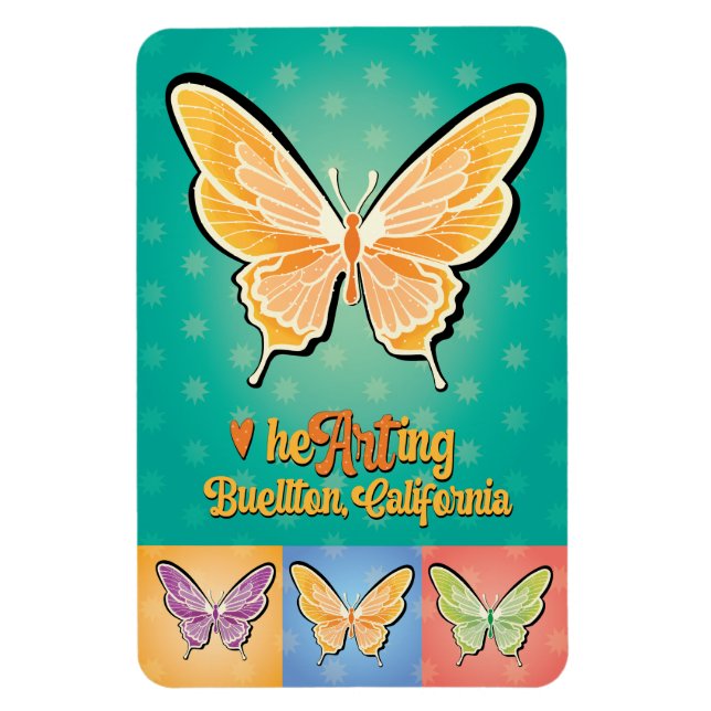 Magnet - Papillons pop - Buellton.Art (Vertical)