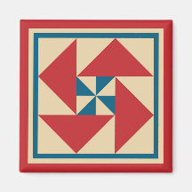Magnet - Patriotische Spin Quilt Square