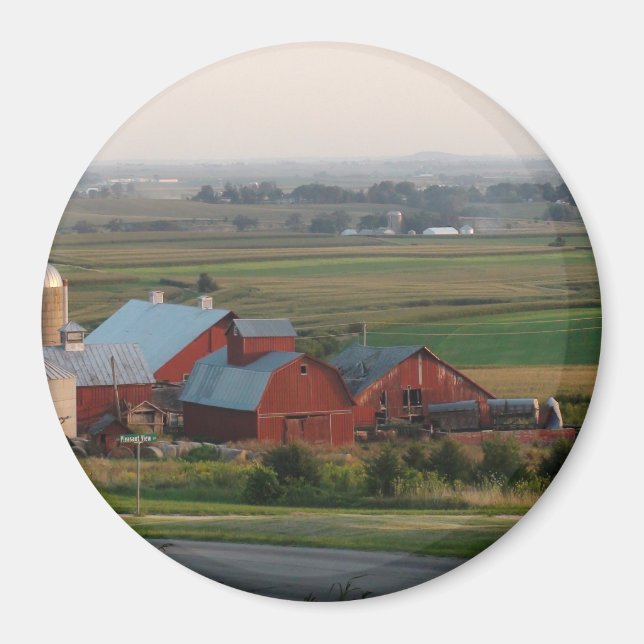 Magnet paysager de la ferme du Midwest (Devant)