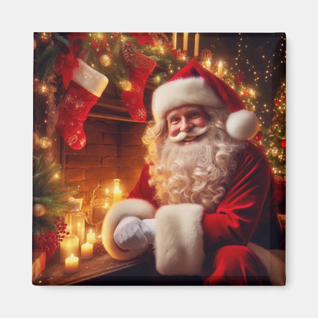 Magnet Père Noël de vacances (Devant)