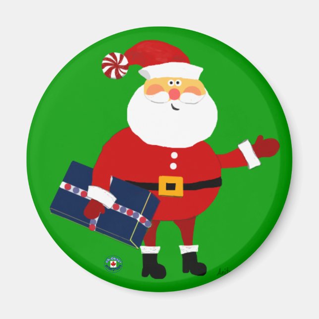 Magnet père Noël - Round (Devant)