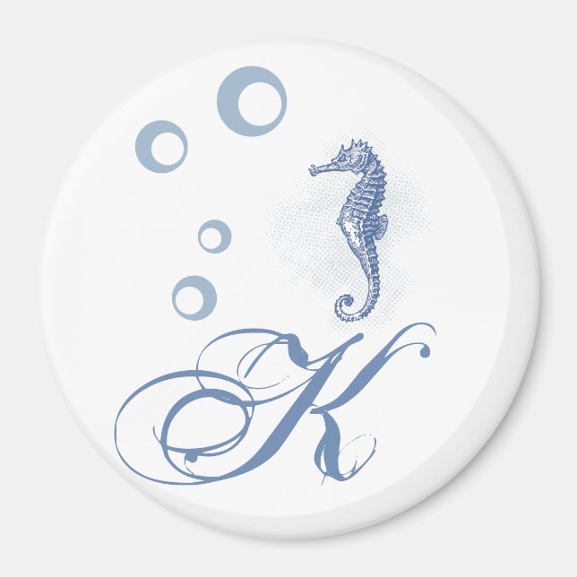 Magnet personnalisé Seahorse Ocean Beach Water (Devant)