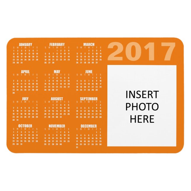 Magnet photo 2017 personnalisé - Oranges (Horizontal)