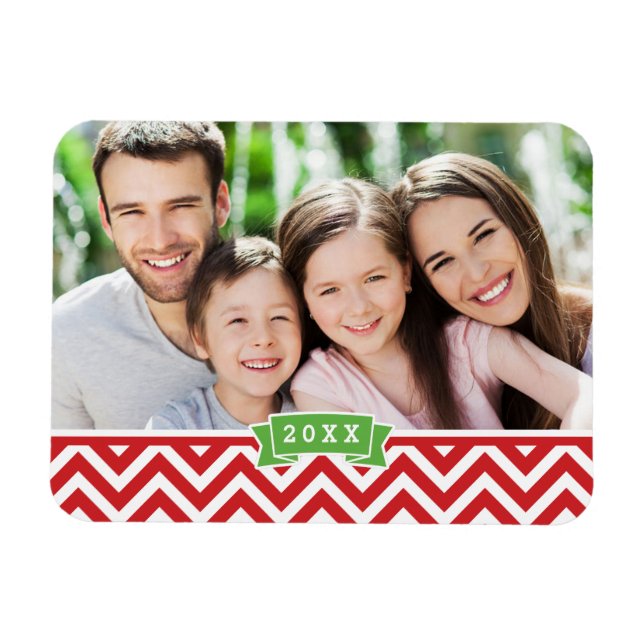 Magnet photo Chevron Holiday Keepsaké (Horizontal)