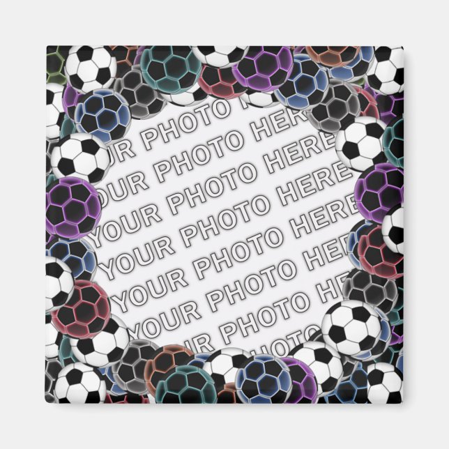 Magnet photo Collage de balle de football (Devant)