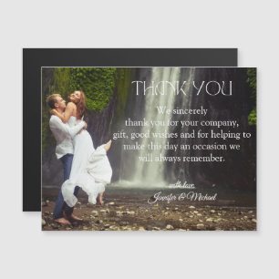 magnet photo de mariage avec écriture moderne de r