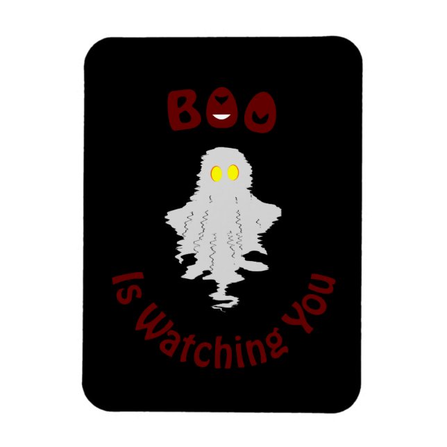 Magnet photo d'Halloween | Boo Vous Regarde (Vertical)
