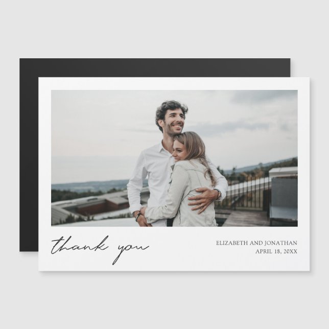 Magnet photo Mariage personnalisé (Devant / Derrière)