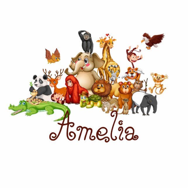 Magnet Photo Sculpture Aimant animal pour enfant personnalisé (Devant)