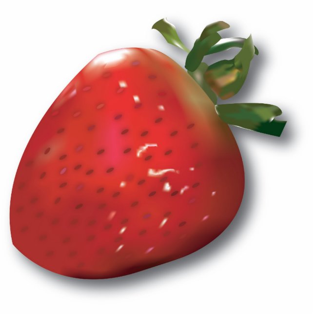 Magnet Photo Sculpture Aimant de fraise d'été (Devant)