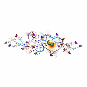 Magnet Photo Sculpture Aimant du coeur et des papillons