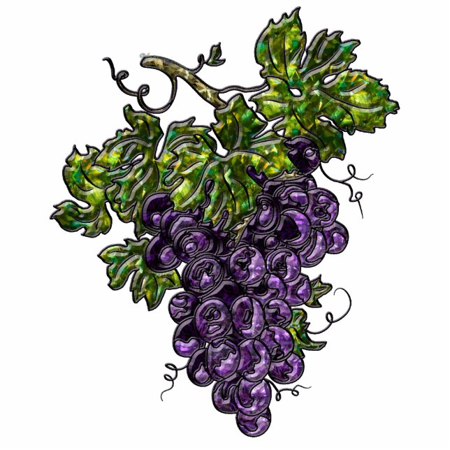 Magnet Photo Sculpture Aimant pourpre de raisins (Devant)