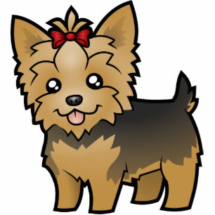 Magnet Photo Sculpture Bande dessinée Yorkshire Terrier (cheveux courts