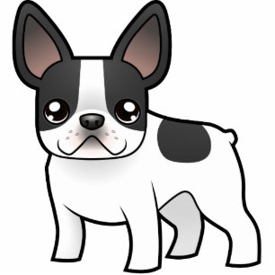 Magnet Photo Sculpture Bouledogue français de bande dessinée
